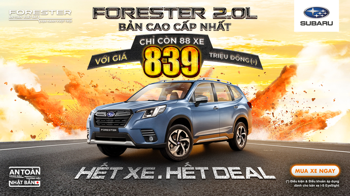 Chương Trình Khuyến Mãi Subaru Forester Tháng 08.2026