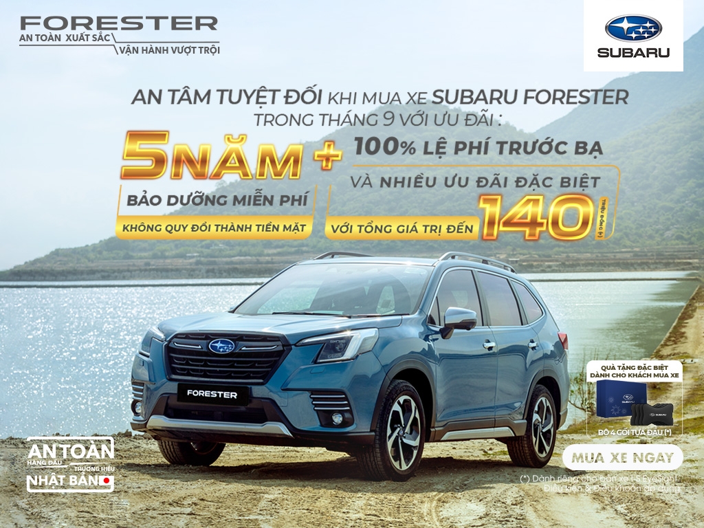 Chương Trình Khuyến Mãi Xe Subaru Forester Tháng 9.2024