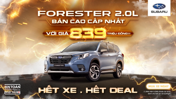 SỞ HỮU SUBARU FORESTER MỚI, NHẬN ƯU ĐÃI ĐẶC BIỆT CHỈ TRONG THÁNG 09/2026