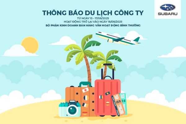 THÔNG BÁO DU LỊCH CÔNG TY TỪ 15-17/08/2025