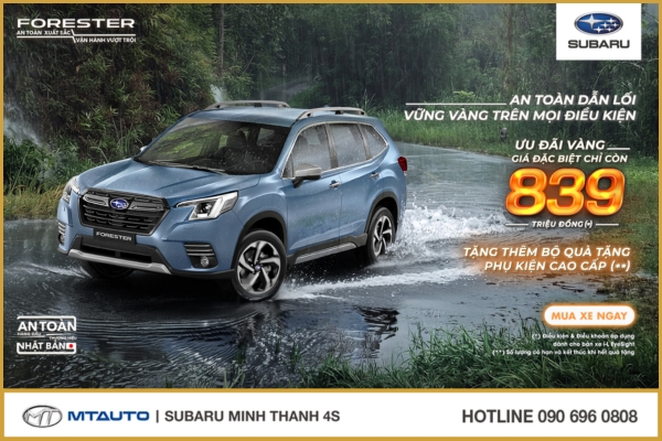 Ưu đãi tháng 06/2026: Cập nhật giá xe Subaru Forester mới nhất