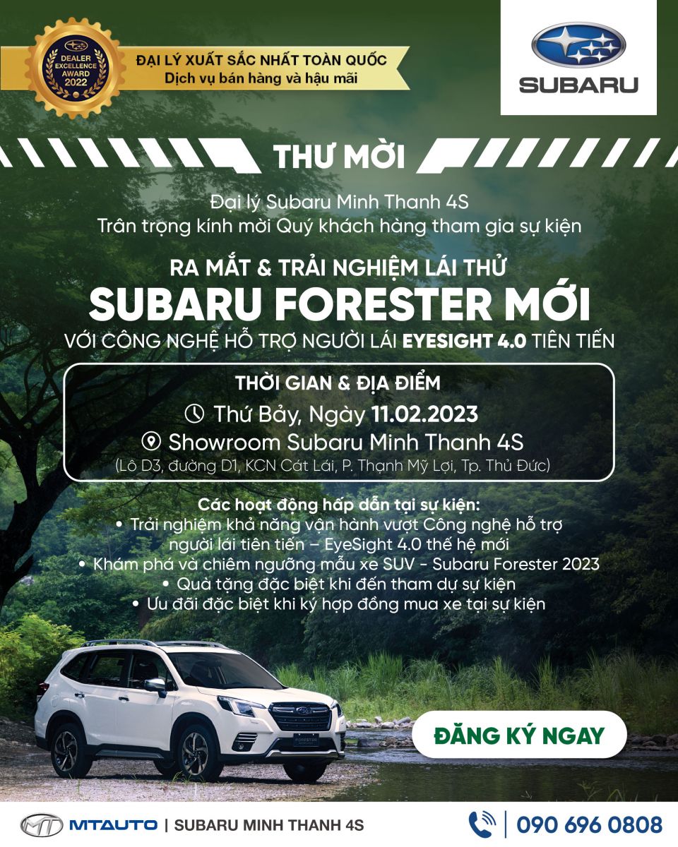 Sự Kiện Ra Mắt Subaru Forester 2023 Tại Subaru Minh Thanh 4S