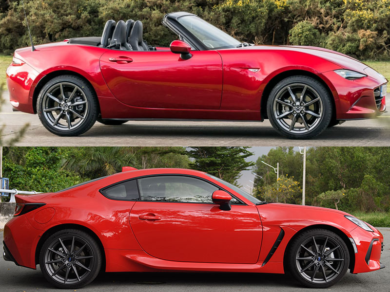 So sánh 2 mẫu xe thể thao Subaru BRZ và Mazda MX-5 RF