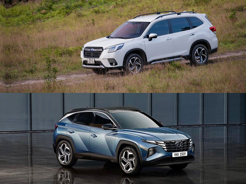 So sánh Subaru Forester 2023 và Hyundai Tucson 2023
